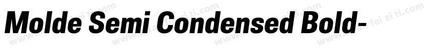 Molde Semi Condensed Bold字体转换